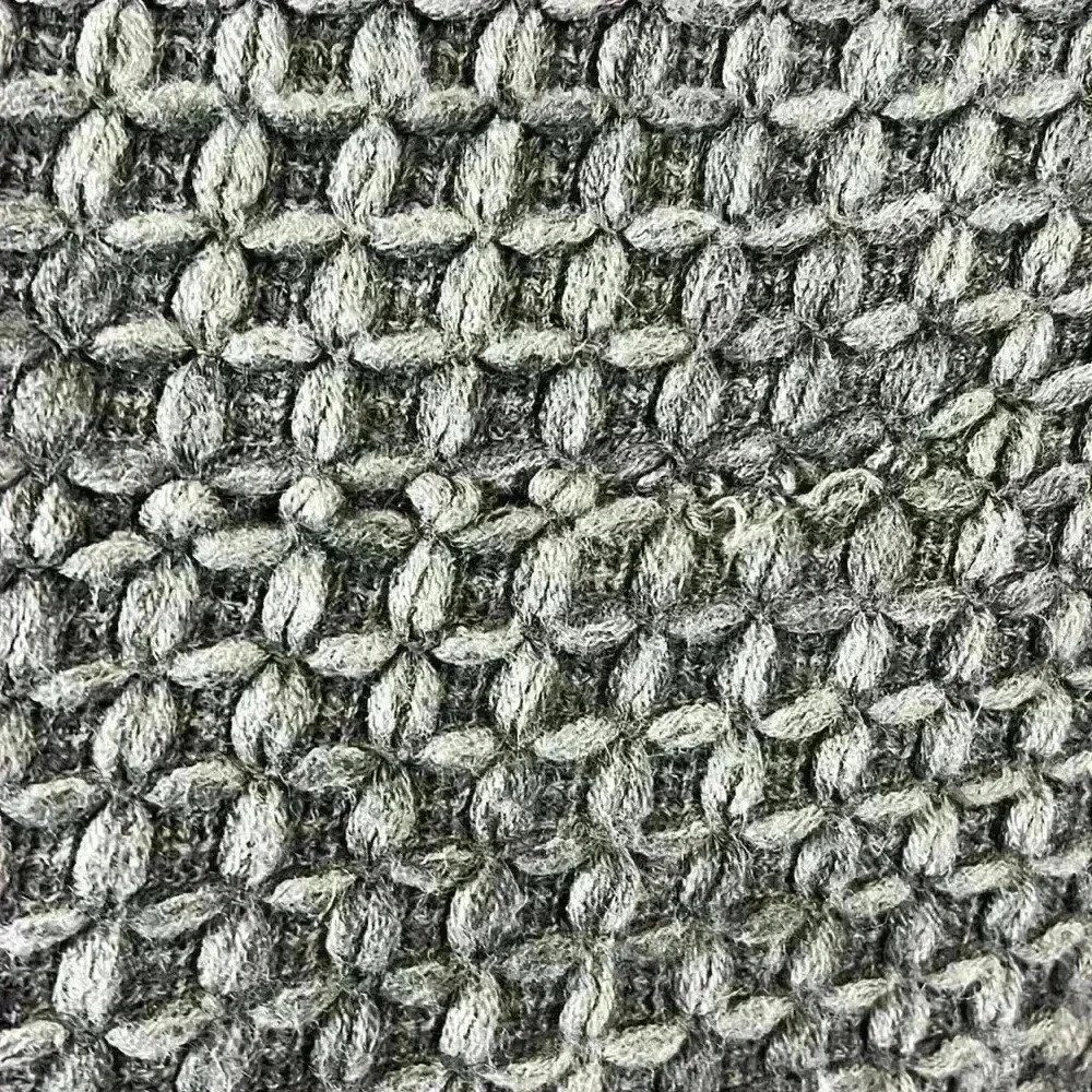 Gray Knit Poncho with Fringe edges - Picture 5 of 6